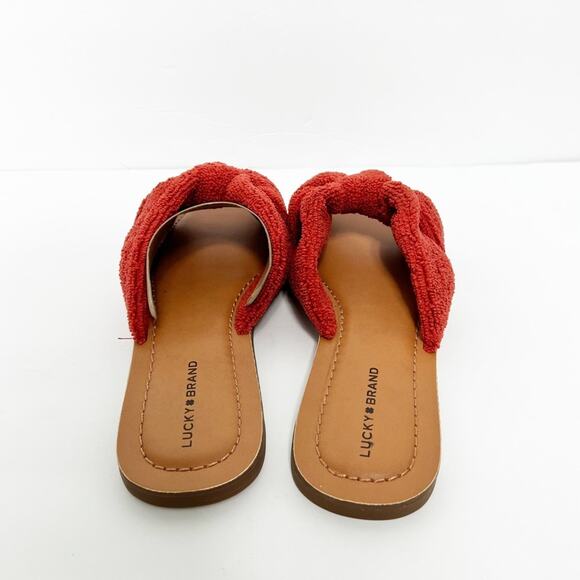 LUCKY BRAND LK-BRITTANI RANCHO RED SEASIDE TERRY WOMEN 8.5 SANDALS NEW - Picture 8 of 9